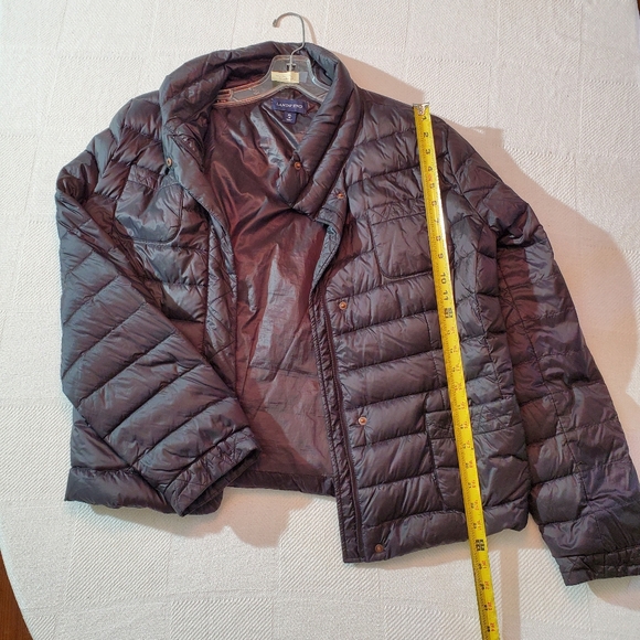 Lands End black puffer jacket XL - 18 - Picture 1 of 3
